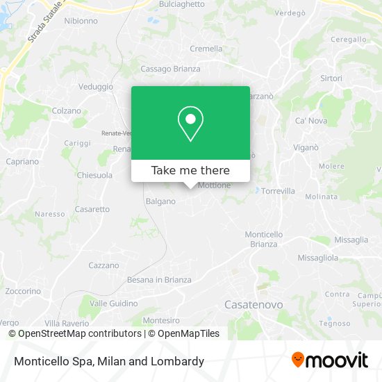 Monticello Spa map