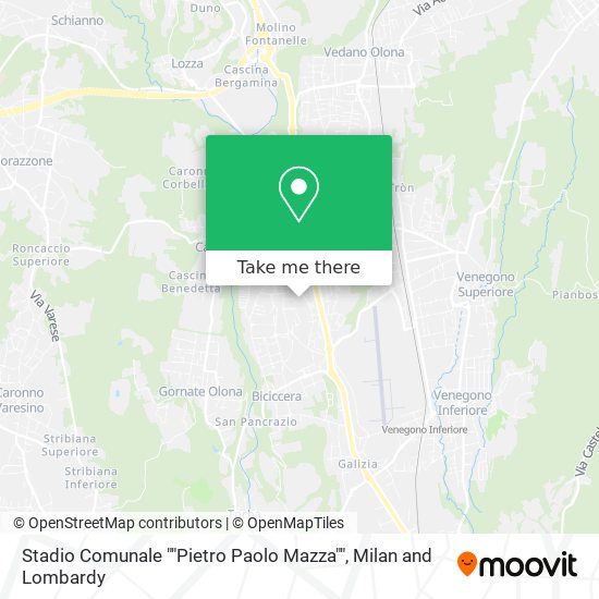 Stadio Comunale ""Pietro Paolo Mazza"" map
