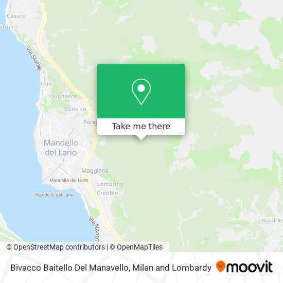 Bivacco Baitello Del Manavello map