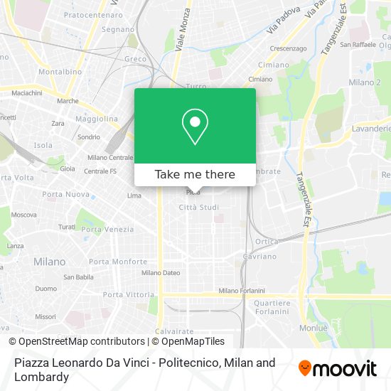 Piazza Leonardo Da Vinci - Politecnico map
