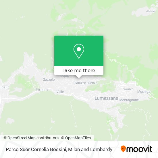 Parco Suor Cornelia Bossini map