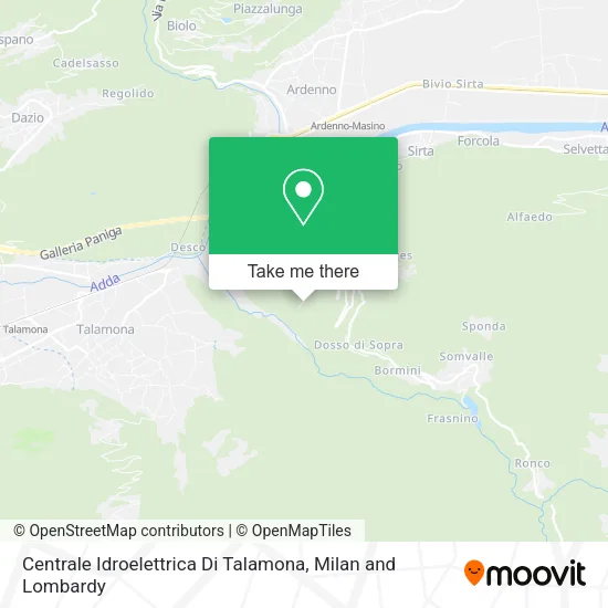 Centrale Idroelettrica Di Talamona map