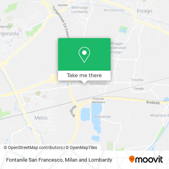 Fontanile San Francesco map