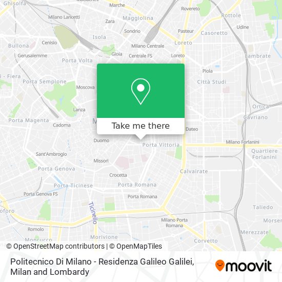 Politecnico Di Milano - Residenza Galileo Galilei map