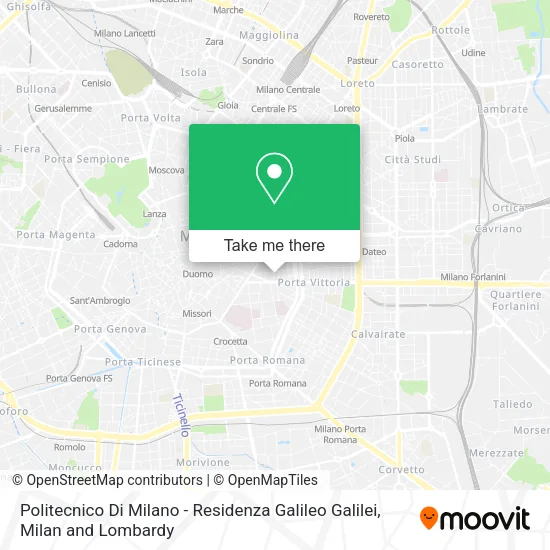 Politecnico Di Milano - Residenza Galileo Galilei map