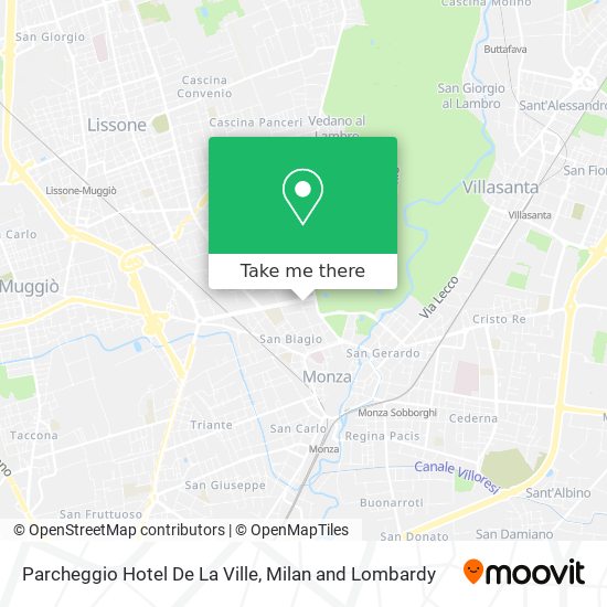 Parcheggio Hotel De La Ville map