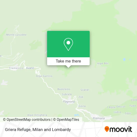 Griera Refuge map