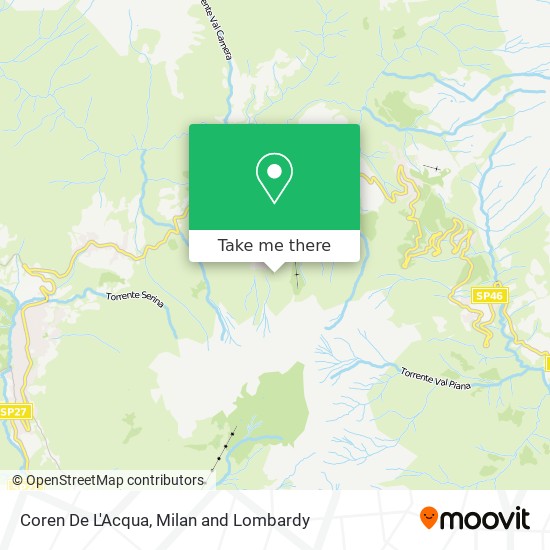 Coren De L'Acqua map