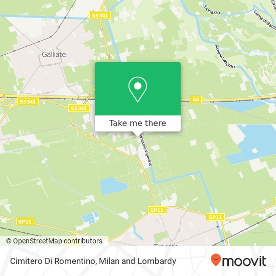 Cimitero Di Romentino map