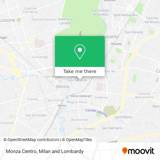 Monza Centro map