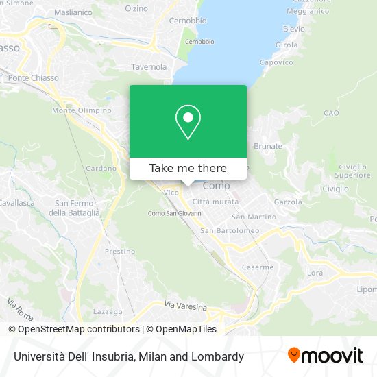 Università Dell' Insubria map