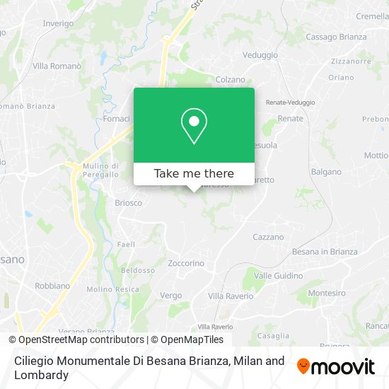 Ciliegio Monumentale Di Besana Brianza map