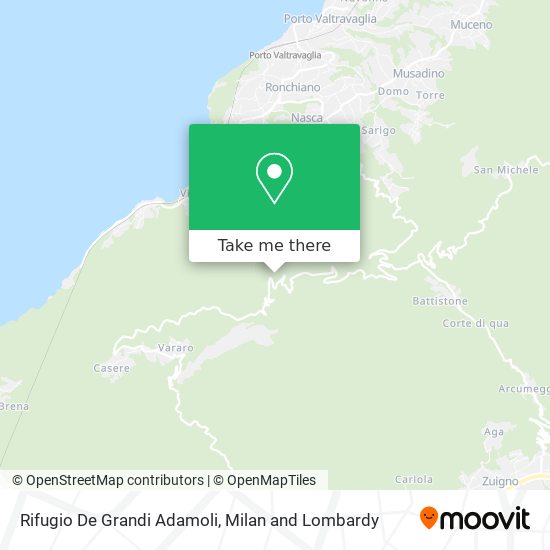 Rifugio De Grandi Adamoli map