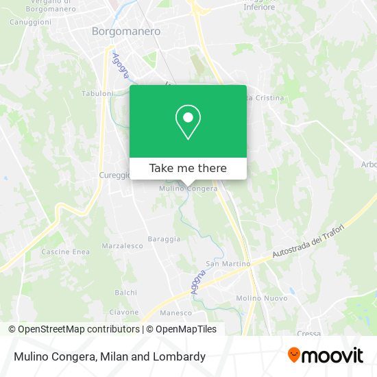 Mulino Congera map