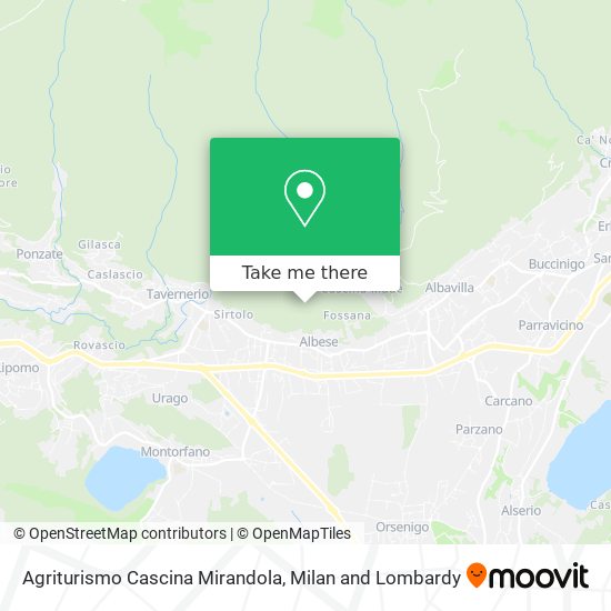Agriturismo Cascina Mirandola map
