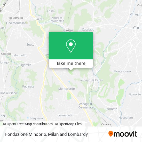 Fondazione Minoprio map