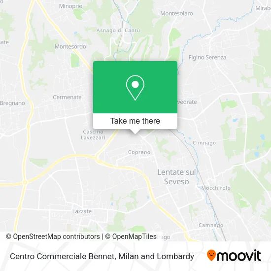 Centro Commerciale Bennet map