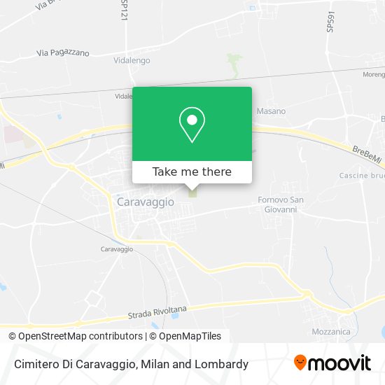 Cimitero Di Caravaggio map