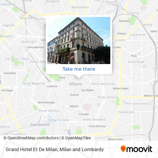 Grand Hotel Et De Milan map