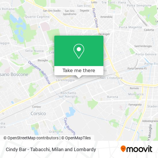 Cindy Bar - Tabacchi map