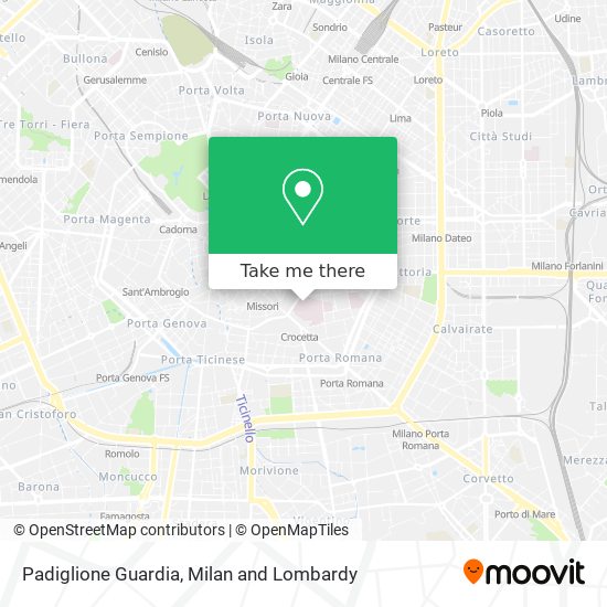 Padiglione Guardia map