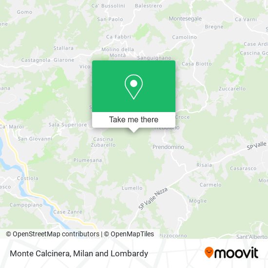 Monte Calcinera map