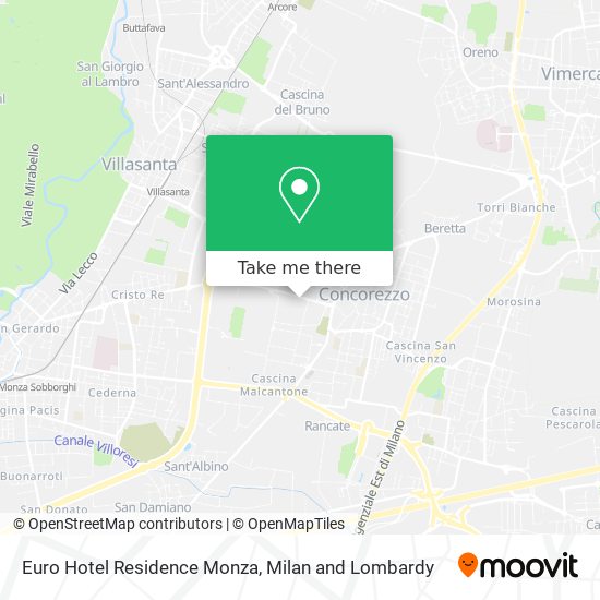 Euro Hotel Residence Monza map