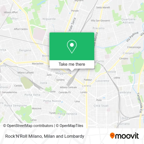 Rock'N'Roll Milano map