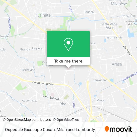 Ospedale Giuseppe Casati map