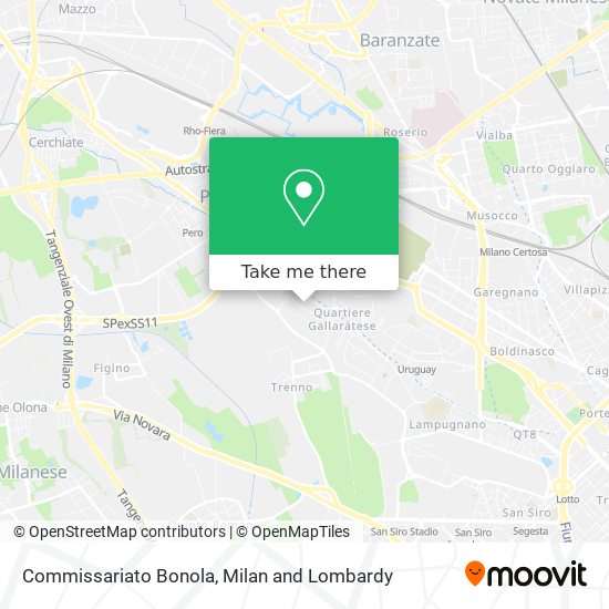 Commissariato Bonola map