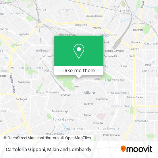 Cartoleria Gipponi map