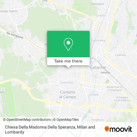 Chiesa Della Madonna Della Speranza map