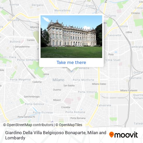 Giardino Della Villa Belgiojoso Bonaparte map