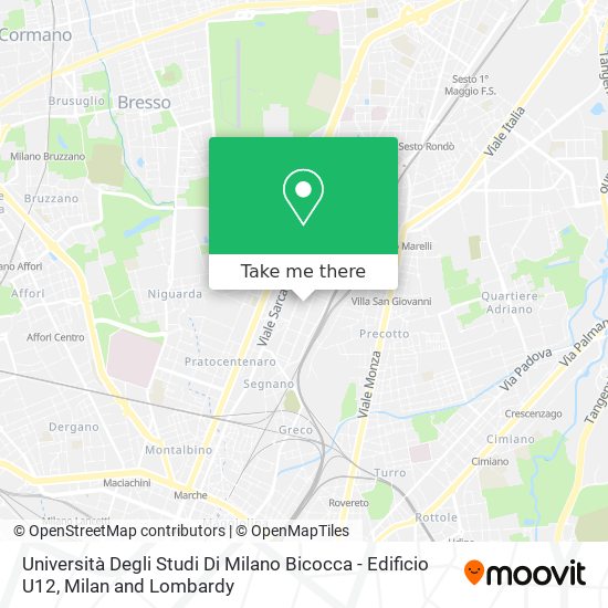 Università Degli Studi Di Milano Bicocca - Edificio U12 map