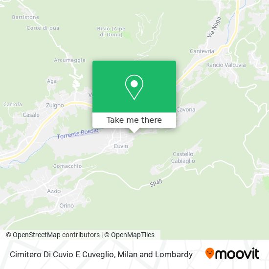 Cimitero Di Cuvio E Cuveglio map