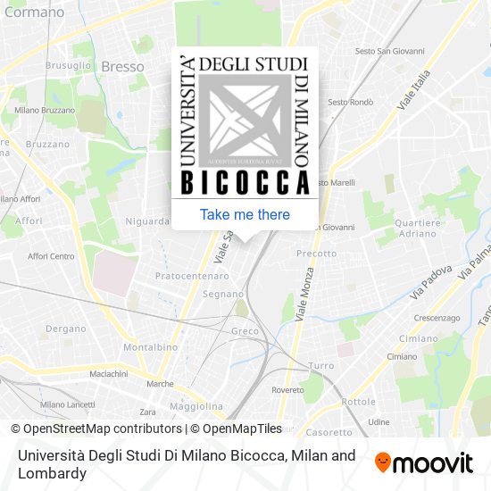 Università Degli Studi Di Milano Bicocca map