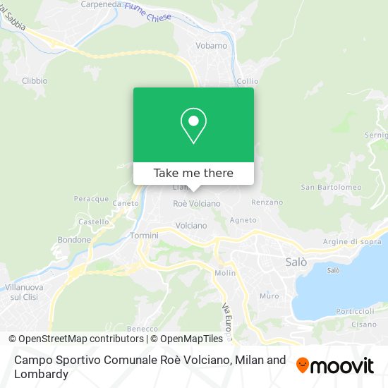 Campo Sportivo Comunale Roè Volciano map