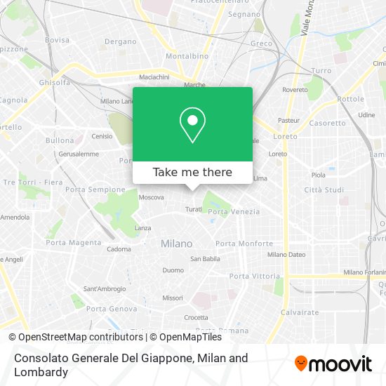 Consolato Generale Del Giappone map