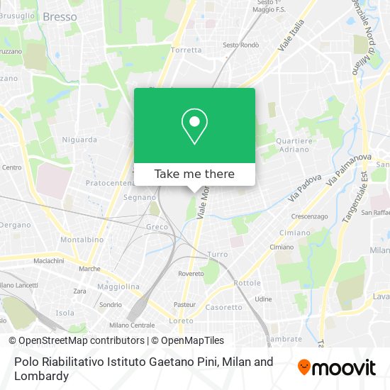 Polo Riabilitativo Istituto Gaetano Pini map