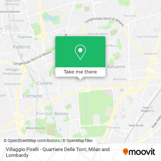 Villaggio Pirelli - Quartiere Delle Torri map