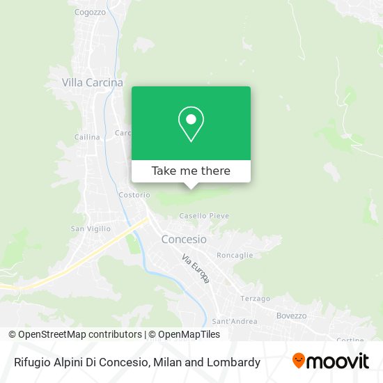 Rifugio Alpini Di Concesio map