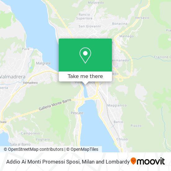 Addio Ai Monti Promessi Sposi map