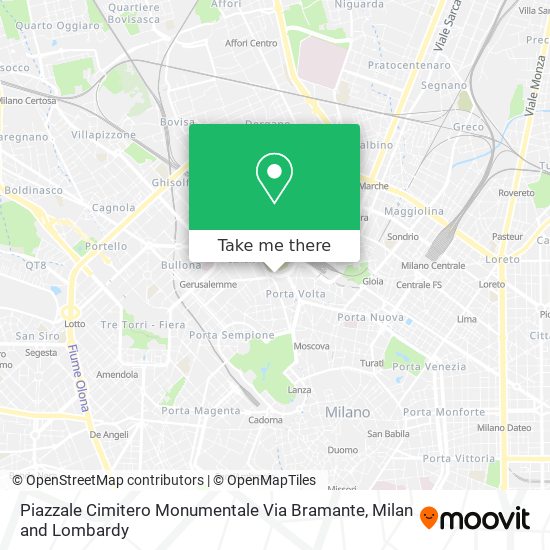 Piazzale Cimitero Monumentale Via Bramante map