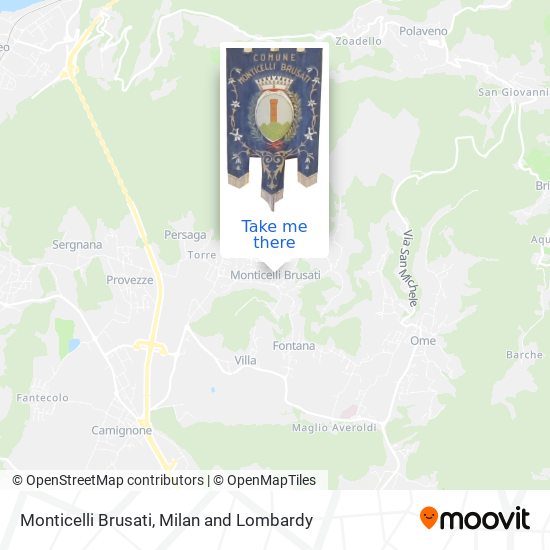 Monticelli Brusati map