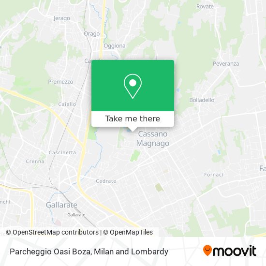Parcheggio Oasi Boza map