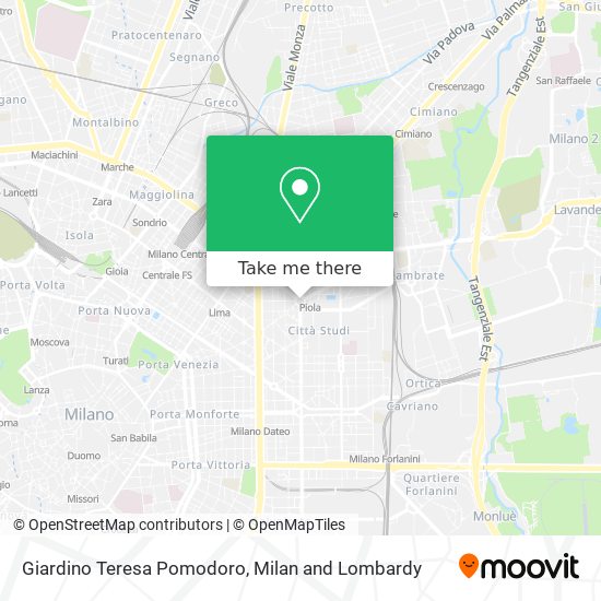 Giardino Teresa Pomodoro map