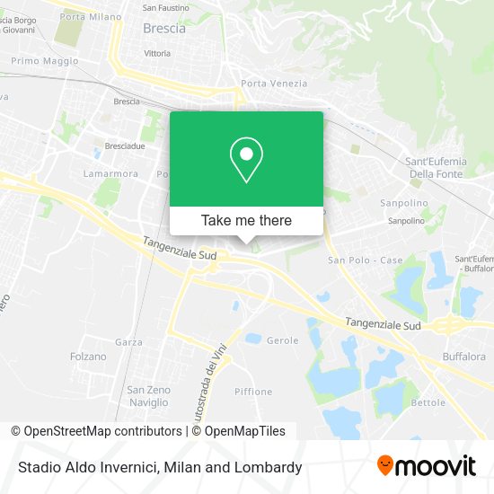 Stadio Aldo Invernici map