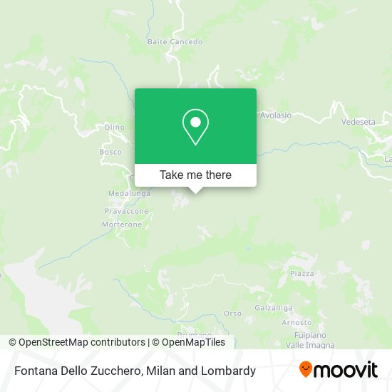 Fontana Dello Zucchero map