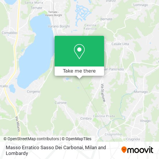 Masso Erratico Sasso Dei Carbonai map
