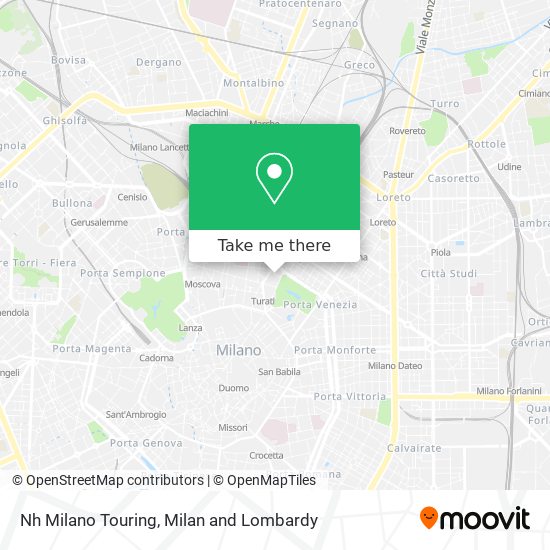 Nh Milano Touring map
